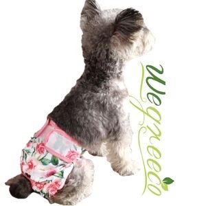 WEGREECO 2-Premium Washable Female Dog Diapers Super-Absorbent Sz M